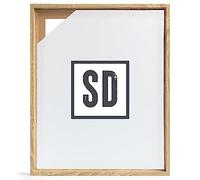 Stallmann Design Cadre à joint d'ombre pour châssis | 60x60 cm | Chêne Sonoma | MDF cadre pour toiles avec effet de profondeur | avec accessoires de montage | Cadre sans verre ni dos d'âne
