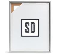 Stallmann Design Cadre à joint d'ombre pour châssis | 60x80 cm | Aspect aluminium | MDF cadre pour toiles avec effet de profondeur | avec accessoires de montage | Cadre sans verre ni dos d'âne