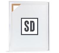 Stallmann Design Cadre à joint d'ombre pour châssis | 60x90 cm | Blanc brillant | MDF cadre pour toiles avec effet de profondeur | avec accessoires de montage | Cadre sans verre ni dos d'âne
