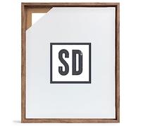 Stallmann Design Cadre à joint d'ombre pour châssis | 60x90 cm | Marron | MDF cadre pour toiles avec effet de profondeur | avec accessoires de montage | Cadre sans verre ni dos d'âne