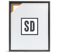 Stallmann Design Cadre à joint d'ombre pour châssis | 70x90 cm | Aspect acier | MDF cadre pour toiles avec effet de profondeur | avec accessoires de montage | Cadre sans verre ni dos d'âne