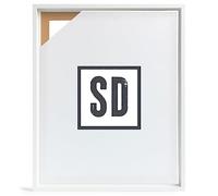 Stallmann Design Cadre à joint d'ombre pour châssis | 70x90 cm | Blanc | MDF cadre pour toiles avec effet de profondeur | avec accessoires de montage | Cadre sans verre ni dos d'âne