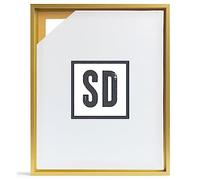 Stallmann Design Cadre à joint d'ombre pour châssis | 90x120 cm | Or | MDF cadre pour toiles avec effet de profondeur | avec accessoires de montage | Cadre sans verre ni dos d'âne