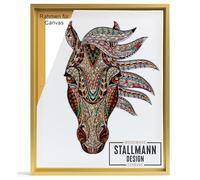 Stallmann Design Cadre à joints creux pour toiles - Couleur : doré - Dimensions : 80 x 120 cm - Châssis sans verre et paroi arrière - Avec accessoires de montage
