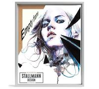 Stallmann Design Cadre à joints d'ombrage pour châssis - 100 x 120 cm - Aluminium - Cadre en MDF pour toiles avec effet de profondeur exceptionnel (40 mm) - Avec accessoires de montage - Sans verre et