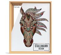 Stallmann Design Cadre à joints d'ombrage pour toiles sur châssis - Couleur hêtre - Dimensions : 60 x 80 cm - Cadre sans verre et paroi arrière - Avec accessoires de montage