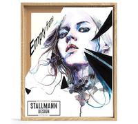 Stallmann Design Cadre caisse américaine pour châssis entoilés | 40 x 80 cm | chêne sonoma | Cadre en MDF pour toiles avec effet de profondeur exceptionnel (40 mm) | Avec accessoires de montage | Sans