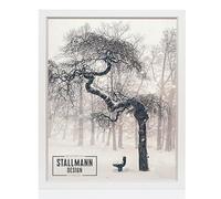 Stallmann Design Cadre photo « My Frames » - Dimensions : 80 x 100 cm - Couleur : blanc/argenté - Cadre rétro nostalgique - Combiné look usé avec une touche moderne