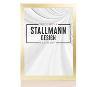 Stallmann Design New Modern Cadre photo en bois MDF 10 x 15 cm Blanc Disponible en A4 et 60 autres formats Différentes couleurs au choix Cadre pour photos et affiches, Bois, or, 50 x 60 cm
