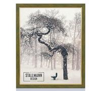 Stallmann My Frames Cadre Photo en Bois MDF Noir 10 x 15 cm - 21 x 29,7 cm (DIN A4) - Gold Gewischt