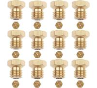 Stalora 12 pcs Gicleur Gaz Butane Universels, Injecteur Gaz de Ville, Brûleur Gaziniere, Cuisiniere, Four, Plaque, Pour Butane Propane, Accessoires de Réchaud en Laiton (0.5/0.7/0.8/0.9/0.95/1.1mm)