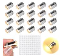 Stalora 20PCS Mini Lumières LED Décoratives avec 100PCS Points de Colle, Mini Lampe LED sans Fil pour Modélisme, Lumière LED pour Décoration de Fête, Maquette, Bricolage, Artisanal, Micro Lumière LED