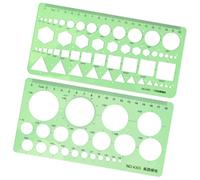 Stalora 2PCS Normographe Geographie, Règle Pochoir pour Dessin, Regle, Gabarit Cercle, Pochoir Geometrique, Modèles de Mesure en Plastique, Outil pour Croquis, Schémas et Géographie