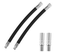 Stalora 4 Pièces Extension Valve Pneu, 2 Rallonge Valve Pneu Caoutchouc + 2 Adaptateur Valve 40mm, Embout Pompe Velo Universel pour Xiaomi M365 Scooter, Voiture, Moto, Gonfleur Electrique Pneu