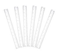 Stalora 6 pcs Règles 30 CM, Plastique Transparent, Échelle Double 12 IN/30 CM, Règle Incassable, Fourniture Scolaire, Idéal pour École et Bureau