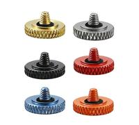 Stalora Lot de 6 boutons de déclenchement concave, en alliage d'aluminium, pour Fujifilm X100VI X-T30 X-T20 X-T10 X-T3 X-PRO, Leica, bouton de déclenchement concave, rouge/marron/orange/noir