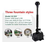 StalSUN jardin sécuritaires de poissons fontaine pompe subSN pompe cycle d'oxygénation HJ-743 943 1543 1843 champignon douche fontaine - Type HJ-943-EU adapter 220V
