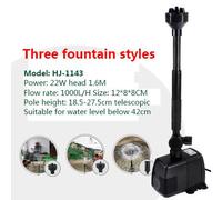 StalSUN jardin sécuritaires de poissons fontaine pompe subSN pompe cycle d'oxygénation HJ-743 943 1543 1843 champignon douche fontaine - Type HJ-1143-EU adapter 220V