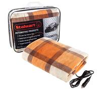Stalwart 75-BP1011 Couverture électrique chauffante en Polaire 12 V pour Voiture, Camion et Camping-Car, par Temps Froid, hayon et kit d'urgence (Orange), 109,2 cm