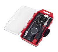 Stalwart - Jeu de 30 tournevis de précision - Avec tige flexible amovible, loupe, 30 embouts et étui en plastique - Kit d'outils pour la maison