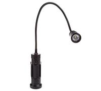 Stalwart Lampe de travail LED CREE 550 lumens, deux bases aimantées et col de cygne flexible pour bureau, lecture et établi (noir)