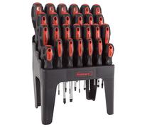 Stalwart Lot de 26 tournevis avec support mural, support et embouts magnétiques - Embouts de vis Phillips, à fente, Pz et étoile (noir)