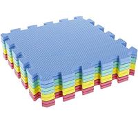 Stalwart Tapis de sol en mousse EVA imbriqué - Tapis de sol souple pour exercice, yoga, camping, enfants, bébés, salle de jeux - 8 pièces (multicolore, 12 x 12)