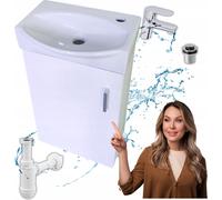 Stamar | Armoire de salle de bains, avec lavabo, 40 cm, avec robinet pivotant, siphon