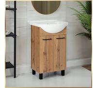 Stamar | Armoire de salle de bains, avec lavabo, 45 cm, avec siphon et robinet