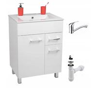 Stamar | Armoire de salle de bains, avec lavabo, 60 cm, robinetterie pivotante