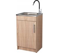 Stamar | Ensemble de cuisine, Sonoma, 50 cm, avec robinetterie flexible et évier