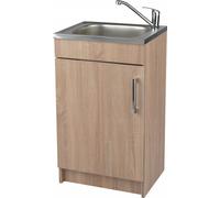 Stamar | L'armoire de cuisine, Sonoma 50 cm, évier, robinetterie, siphon