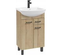 Stamar | Le meuble de salle de bains debout, avec lavabo, 50 cm en hêtre truffé, avec tiroir et pieds