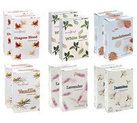 Stamford London Lot de 2 cônes d'encens de qualité supérieure - Vanille, Bois de Santal, Lavande, Sang de Dragon, Jasmin, Sauge Blanche