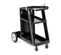 Stamos Welding Group Chariot pour Poste À Souder De Soudure Soudage Mobile SWG-WC-5 (Capacité De 80 kg, 3 Étagères, Plateau Sup. 45 x 27 cm, Acier, Chaines pour Bouteille De Gaz)