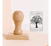 Stamp by Me | Ex Libris | Tampon En Bois Personnalisé pour Livre | Tampon de Bibliothèque en Caoutchouc | Pour Livres, Pages, Lettres | Enseignant | Appartient à | Etiquettes | Rectangulaire |4 Motifs