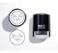 Stamp by Me | Tampon Automatique en Caoutchouc Personnalisé | Logo et Design d'Entreprise| Emballage, Marque| Impressions Faciles et Claires| Rond |40mm