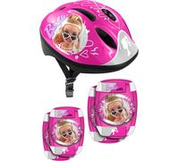 STAMP Combo Set BARBIE casque et coudières genouillères - taille du casque 53-56 cm -Pink ; CB200507
