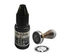 Stamp Pad Ink - Rubber Stamp Ink | Waterproof Quick Dry Oil Based Printing Seal Fluid, Golf Seal Refill, Red Black Colors For Stamps, Pads, Custom Logo, Office Craft 5ml Bottle Universal OutdoorUse