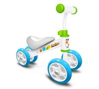 Stamp Premiere Draisienne Baby Walker Skids Control, JS123250, Bleu-Blanc Hauteur 40 cm - Longue