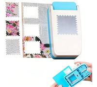 Stamp Puncher - Square Postage Stamp Shape Punches, 1.5'' Large Punching Size Portable Lever Action Craft Puncher for Crafting Scrapbooking Card Making Handmade Tools (1.5x1.5'' Punching)