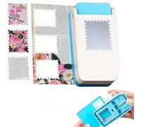 Stamp Puncher - Square Postage Stamp Shape Punches, 1.5'' Large Punching Size Portable Lever Action Craft Puncher for Crafting Scrapbooking Card Making Handmade Tools (1.5x1.25'' Punching)