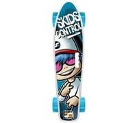 STAMP Skateboard 22 x 6 avec poignée Skids Control Bleu G