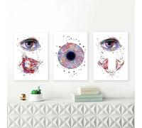 Stampe Di Poster Di Ottica Per Strumenti Optometrici, Montature Di Prova, Dipinti Di Strumenti Optometrici, Cliniche Oculistiche, Decorazioni Per Uffici Di Ottici E Medici. 50X70Cmx3Pcs Sans Cadre