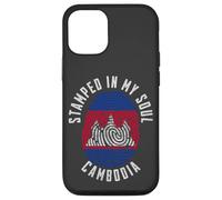 Stamped in My Soul Drapeau Cambodge Empreintes digitales Racines cambodgiennes Coque pour iPhone 12/12 Pro