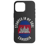 Stamped in My Soul Drapeau Cambodge Empreintes digitales Racines cambodgiennes Coque pour iPhone 16 Pro Max