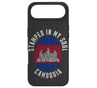 Stamped in My Soul Drapeau Cambodge Empreintes digitales Racines cambodgiennes Coque pour iPhone Air
