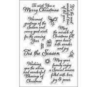 Stampendous Tampons en Caoutchouc Parfaitement Transparents 10,2 x 15,2 cm - Feuille « Tis The Season »