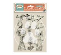 Stamperia - Acrylic Stamp for Scrapbooks, Albums, Cards, Bullet Journals and More, Transparent, Long Lasting, Easy to Clean, Perfect for Crafts and Gifting (Furry Friends, Dog, Cat, and Flowers)