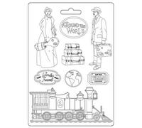Stamperia, Around the World Moule souple A5 Train